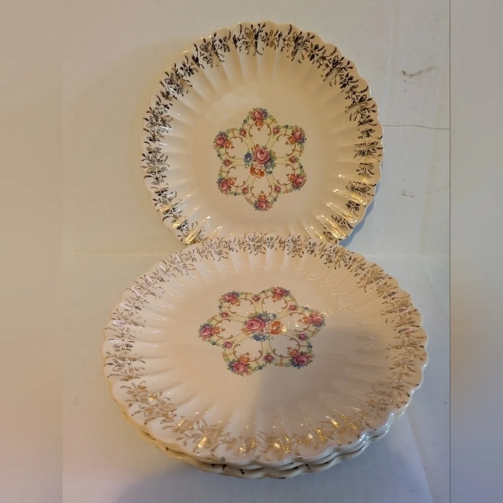 Vintage Franklinware 22K Gold Plate USA. Set of 4.